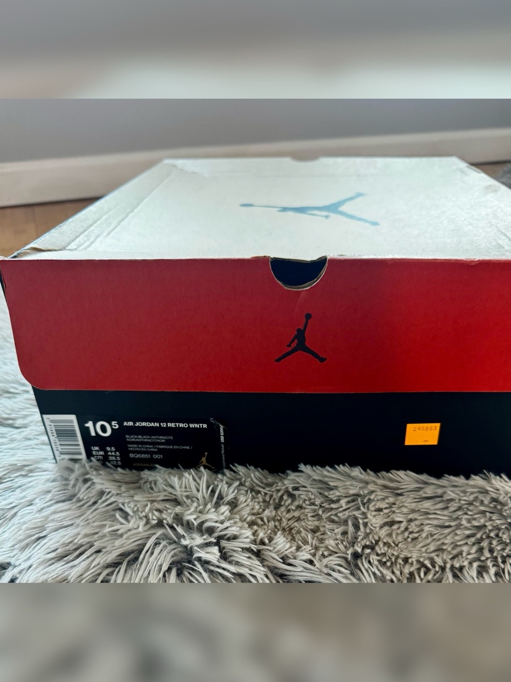 Authentic Air Jordan 12’s. All Black Mens size 10.5 - Picture 8 of 10